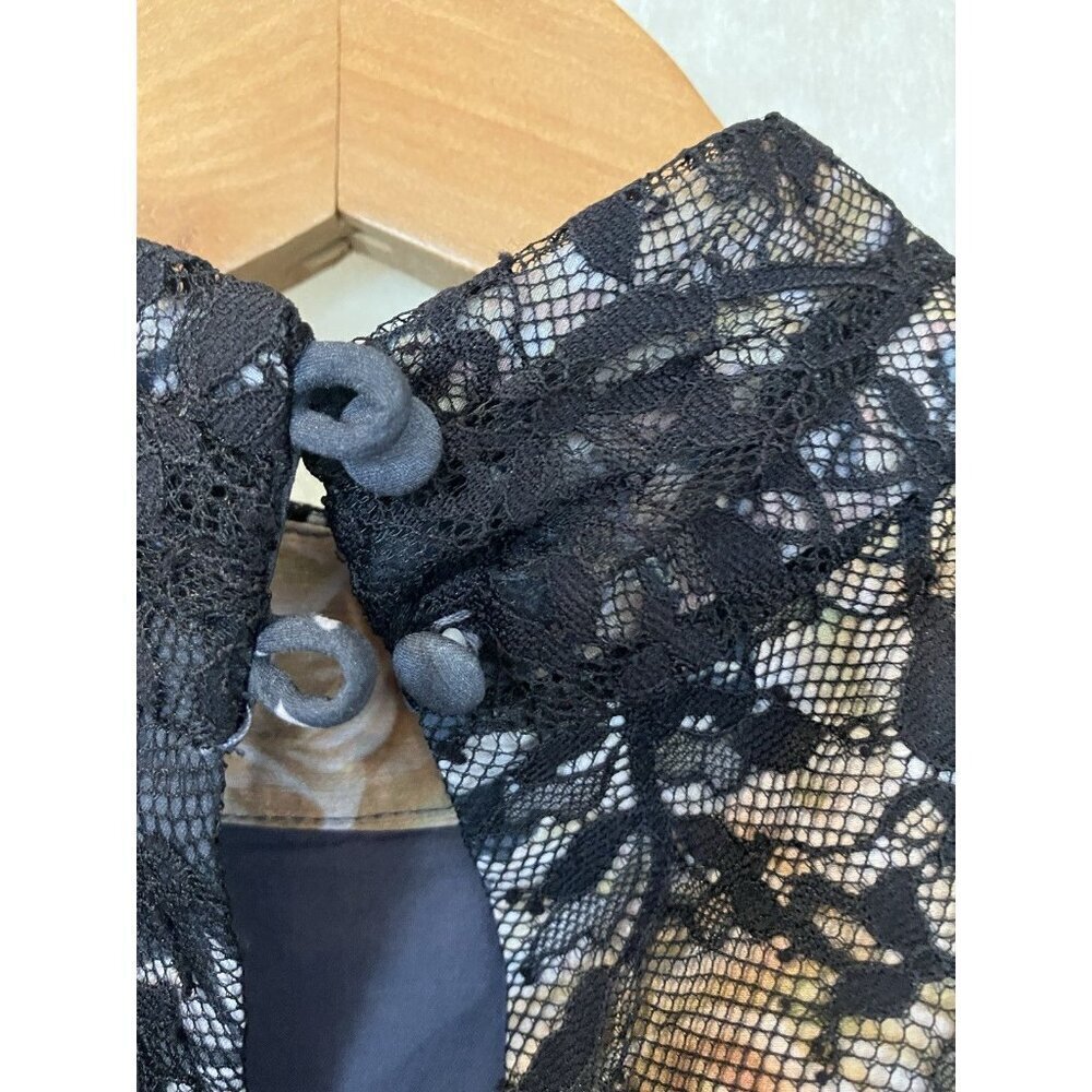 Maison Armory Black Moonlight Rose Floral & Lace Slip Dress XSmall, Boho Maxi - Picture 11 of 16